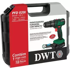 Parafusadeira DWT PFD020I 3/8 com impacto + maleta - comprar online