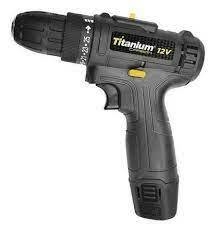 Parafusadeira Titanium S/Impacto 12v Preta ou Amarela + ponta dupla - RS Camargo