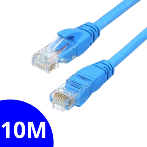 CABO DE REDE LAN 10 METROS AZUL RJ45 10M INTERNET