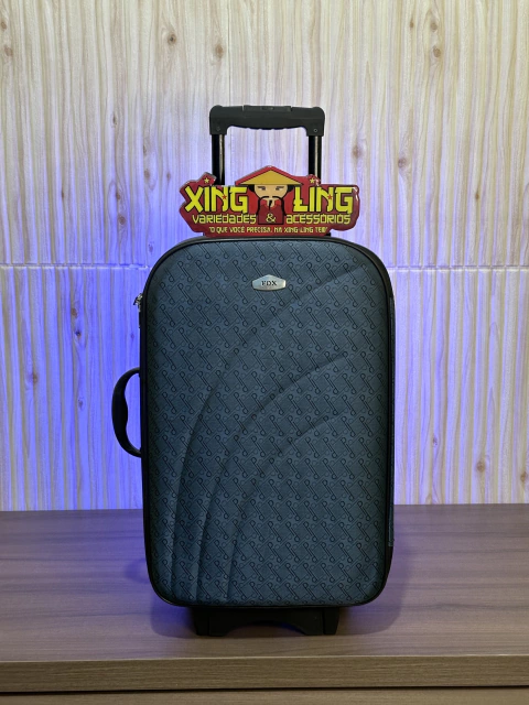 MALA M MÉDIA EM POLIÉSTER FOX COM RODINHAS 1991 M AZUL