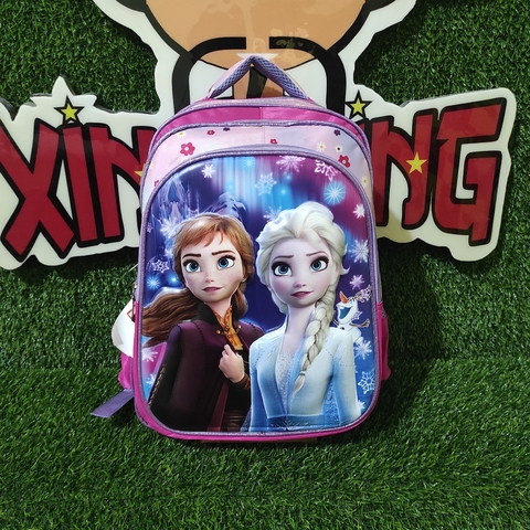 MOCHILA COSTA MÉDIA INFANTIL FEM ANNA & ELSA (FROUZEN) ALTO RELEVO 3D