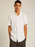 Camisa de linho manga curta - Off-white - comprar online