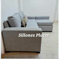 SOFA ESQUINERO CON CAMASTRO REVERSIBLE EN TELA CHENILLE O ANTIDESGARRO en internet