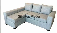 SOFA ESQUINERO CON CAMASTRO REVERSIBLE EN TELA CHENILLE O ANTIDESGARRO - comprar online