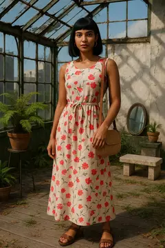 Vestido Maxi Floral - Tamanho: G (NOVO) - comprar online