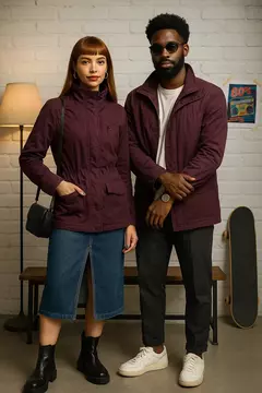 Jaqueta Parka Roxo Ameixa - Tamanho: G - comprar online