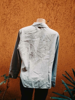 Camisa Cinza com Babados - Tamanho: G1