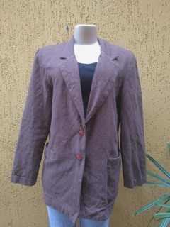 Blazer Vintage Marrom Acinzentado - Tamanho: 40 - Tio Apu Store