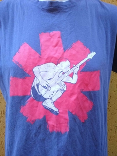 Camiseta Unissex Flea Red Hot Chili Peppers Azul Surf – Tamanho G na internet