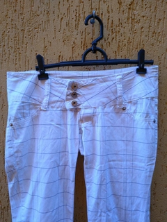 Calça Quadriculada Branca e Preta - Tamanho 38 - loja online