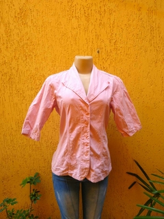 Camisa Jeans Rosa Claro - Tamanho G - comprar online