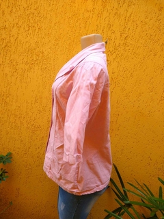 Camisa Jeans Rosa Claro - Tamanho G - loja online