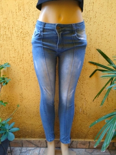 Calça Jeans Skinny Azul Médio Destroyed - Tamanho 40 na internet