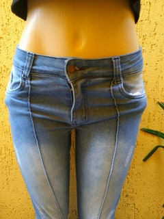 Calça Jeans Skinny Azul Médio Destroyed - Tamanho 40 - loja online