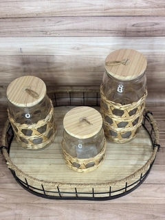 Frasco con tapa de madera - comprar online