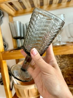 Copas de Vidrio Labradas Negra en internet