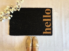 Felpudo Hello Black