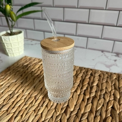 Vaso con sorbete labrado en internet