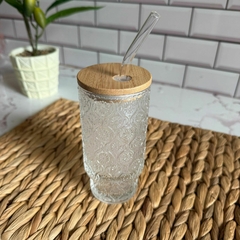 Vaso con sorbete labrado - comprar online