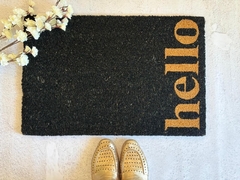 Felpudo Hello Black - comprar online