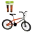 Kit Bicicleta Aro 20 Bmx Cromada/Laranja Absolute + Manopla