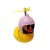 BUZINA SILICONE PATO COM CAPACETE ROSA ESTRELA