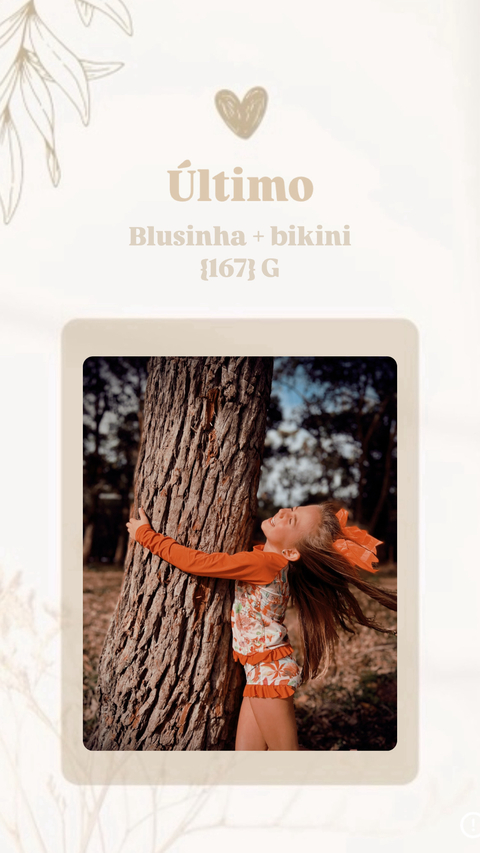 ÚLTIMA! Blusinha Raposa + bikini