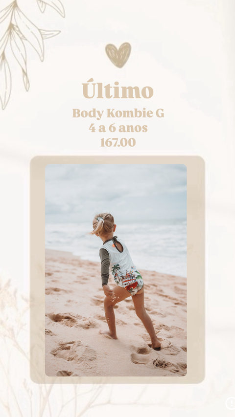 ÚLTIMO! Body Kombie infantil G
