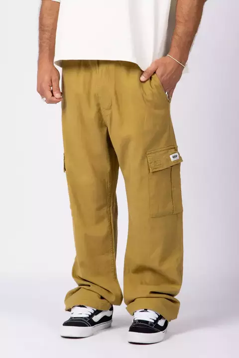 Pantalon Cargo Lino Taro Militar