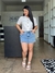 Cropped camisa coração