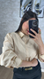 Camisa detalhes corrente bege - comprar online