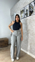 Calça pantalona cinza - Moda Vivazz