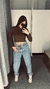 Calça mom jeans marmorizada