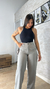 Calça pantalona cinza - comprar online