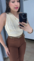 Calça alfaiataria zara marrom - comprar online