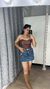 Corset couro marrom