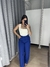 Calça pantalona Alfaiataria azul