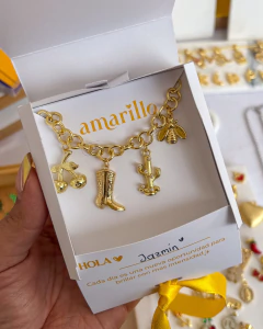 Imagen de Collar o Pulsera Charm Bar Amarillo