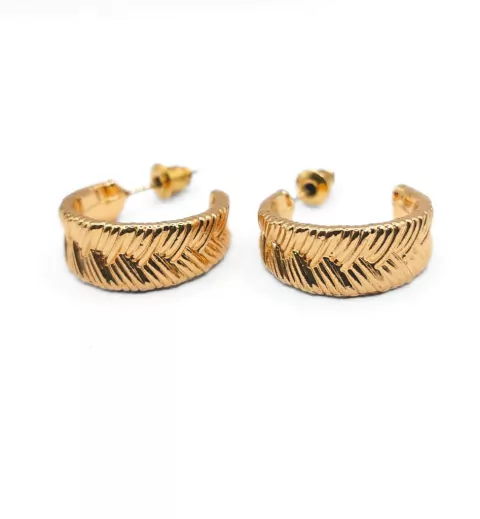 Brinco Argola com Textura Pequena