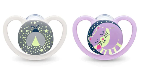 Pack x2 Chupete Nuck Space Night 0-6 Meses