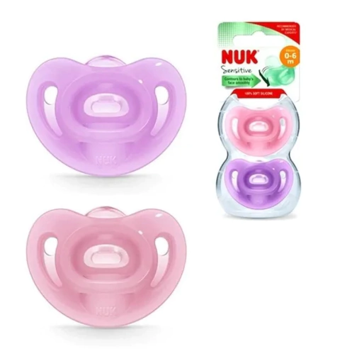 Pack x2 Chupete Nuk Sensitive 0-6 Meses