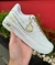 Air Force Louis Vuitton branco/dourado/marrom