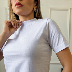 TSHIRT FEMININA ALGODÃO GOLA ALTA - loja online