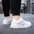 Zapatillas blancas simples, cómodas y casuales para niñas, ligeras, transpirables, de corte bajo con cierre de gancho y bucle, ideales para patinar al - tienda oline pastor shop