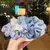 Set De 5 Sencillos Scrunchies Con Estampado De Cuadros, Lunares Y Flores Para El Cabello De Niñas - comprar en línea
