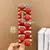 10 Piezas De Lindas Ligas Para El Cabello De Fresas Rojas Para Niñas, Accesorios Para El Cabello - comprar en línea