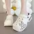 Zuecos Con Lindo Patrón De Osito Para Mujeres, Zapatos Casuales Con Diseño De Huecos, Plataforma, Cómodos Y Fáciles De Poner - comprar en línea