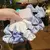 Set De 5 Sencillos Scrunchies Con Estampado De Cuadros, Lunares Y Flores Para El Cabello De Niñas