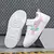 Zapatillas blancas simples, cómodas y casuales para niñas, ligeras, transpirables, de corte bajo con cierre de gancho y bucle, ideales para patinar al