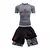 Traje de compresión para hombre, ropa deportiva de secado rápido, ajustada, manga corta, pantalones cortos de doble capa de Anime, Verano